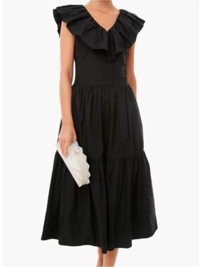 TUCKERNUCK Pomander Place Black Ruffle Jo Dress Size XS